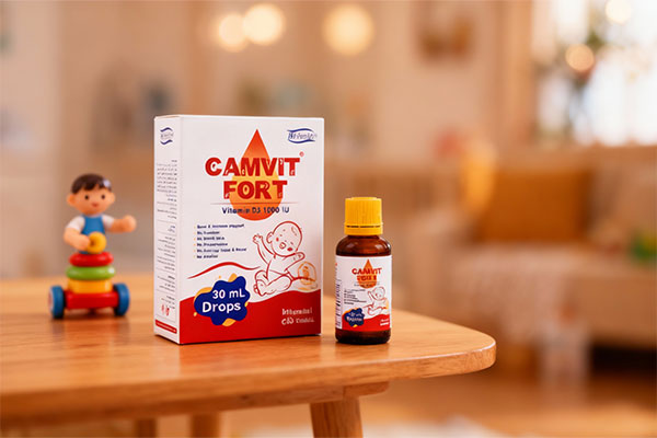 قطره کامویت فورت های هلث در کنار اسباب&zwnj;بازی کودک