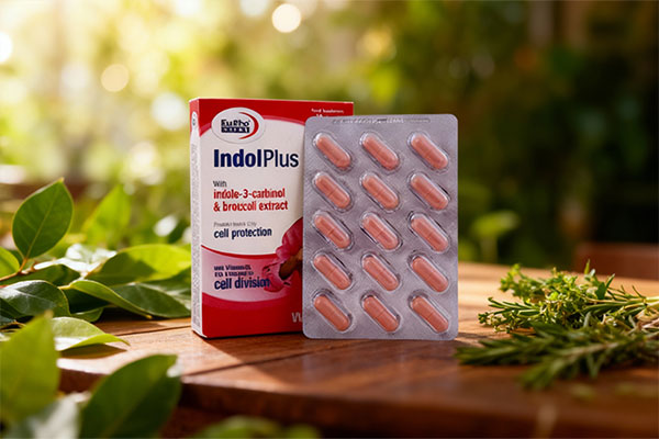 کپسول ایندول یوروویتال در کنار گیاهان طبیعی