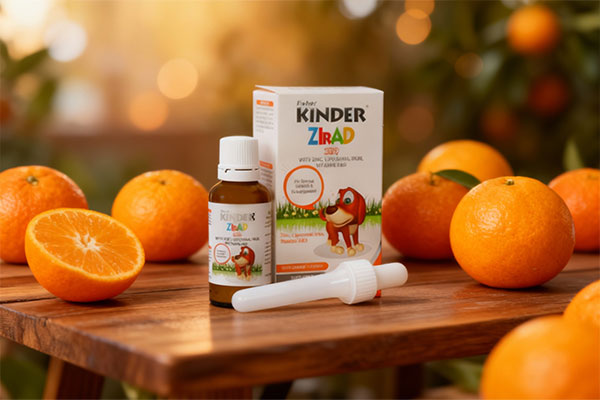 ترکیبات قطره زیراد فیشر کیندر با طعم پرتقال