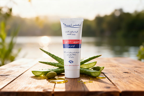 کرم اوره 10 درصد دکتر ژیلا همراه با عناصر طبیعی مراقبت از پوست