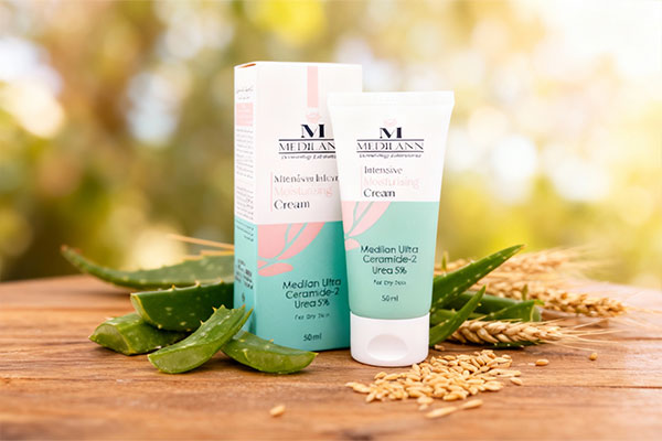 کرم مرطوب کننده مدیلن پوست خشک همراه با عناصر طبیعی
