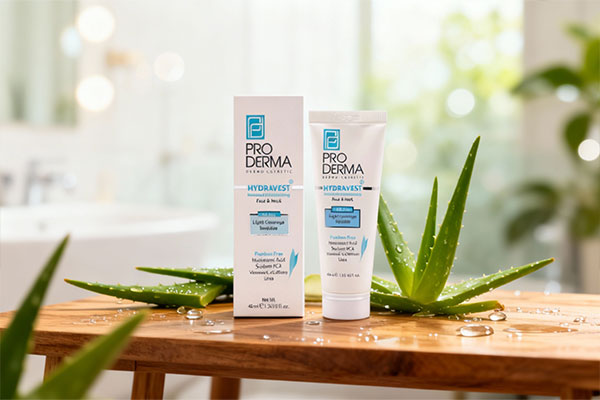 کرم آبرسان پرودرما در کنار عناصر طبیعی مراقبت از پوست