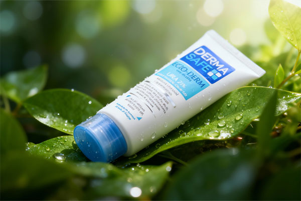 نمای نزدیک از کرم ژل اوره 20 درصد درماسیف با عناصر طبیعی