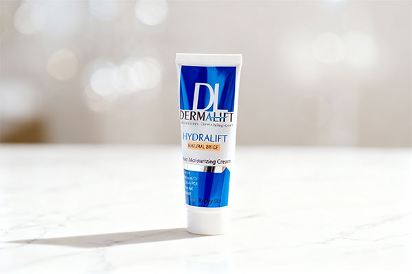 کرم مرطوب کننده رنگی درمالیفت روی سطح مرمر سفید