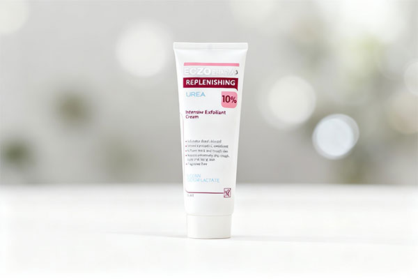 کرم نرم کننده اوره 10 درصد اگزوفارما مای روی سطح سفید