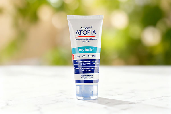 کرم مرطوب کننده قوی اوره 5 درصد آتوپیا آردن روی سطح مرمر سفید