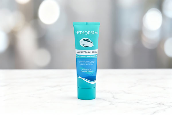 ماسک ژلی آبرسان قوی پوست حساس هیدرودرم روی سطح مرمر سفید