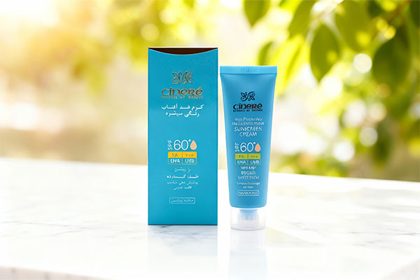 تصویر کرم ضد آفتاب رنگی SPF60 سینره برای پوست چرب