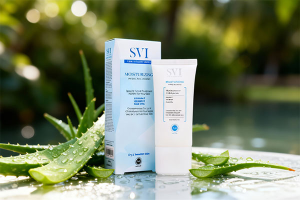 کرم آبرسان پوست حساس SVI در کنار عناصر طبیعی