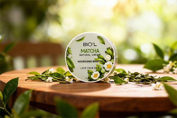 ترکیبات طبیعی کرم مرطوب کننده عصاره ماچا و روغن ماکادمیا بیول 200 میلی لیتر