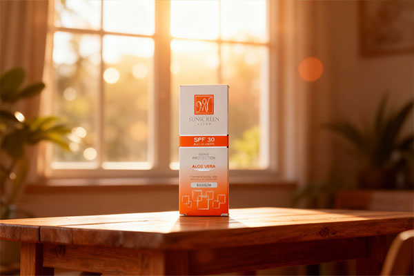 کرم ضد آفتاب SPF30 مای در کنار گیاه آلوئه&zwnj;ورا