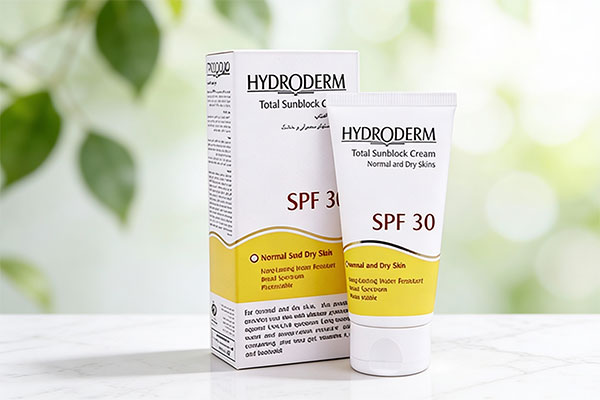 تصویر کرم ضد آفتاب بی رنگ پوست خشک هیدرودرم SPF30