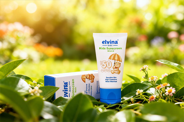 ضد آفتاب کودک مینرال الوینا در طبیعت