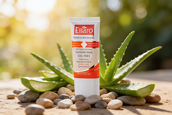 کرم ضد آفتاب الارو پوست چرب بژ روشن SPF50 در کنار عناصر طبیعی