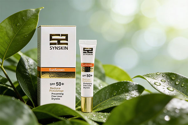 کرم ژل دور چشم ساین اسکین در کنار عناصر طبیعی