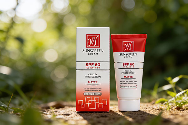 کرم ضد آفتاب مای فاقد چربی رنگی در محیط طبیعی