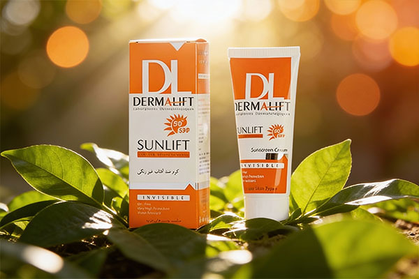 کرم ضد آفتاب فاقد چربی سان لیفت درمالیفت SPF50 در طبیعت