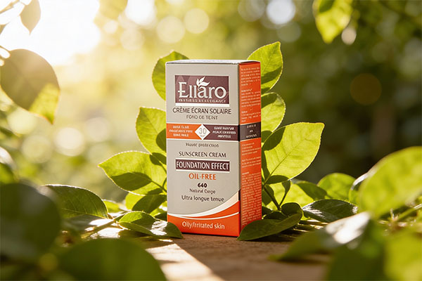 ضد آفتاب کرم پودری SPF30 الارو در محیط طبیعی