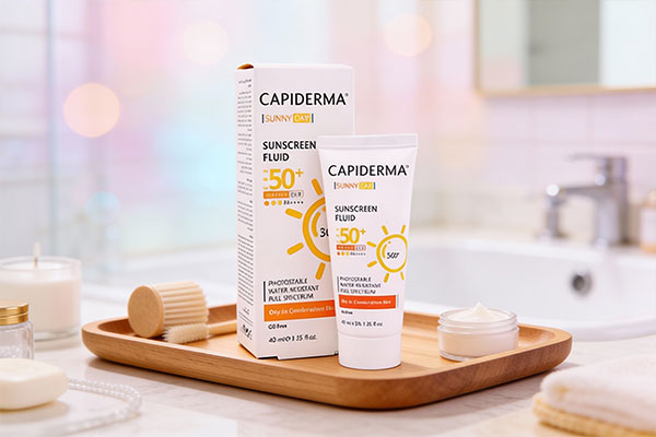 فلوئید ضد آفتاب پوست چرب کپیدرما در محیط مراقبت از پوست