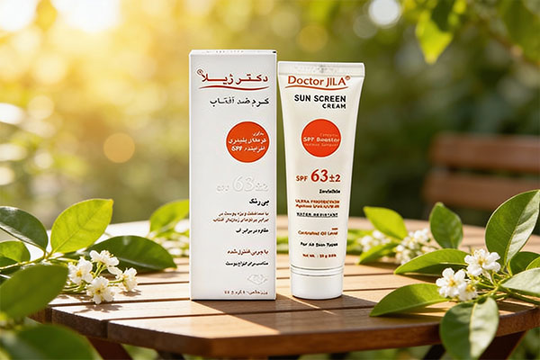کرم ضد آفتاب SPF63 دکتر ژیلا در کنار عناصر طبیعی