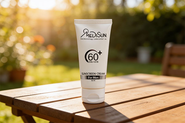 کرم ضد آفتاب آقایان SPF60 مدیسان در فضای باز