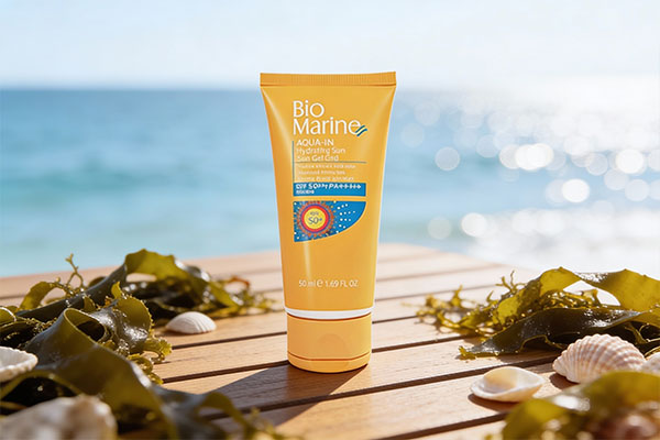 کرم ضد آفتاب رطوبت رسان SPF50 آکوا سان بایومارین با عناصر طبیعی دریایی