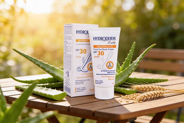 کرم ضد آفتاب رنگی لیدی SPF30 هیدرودرم با عناصر طبیعی