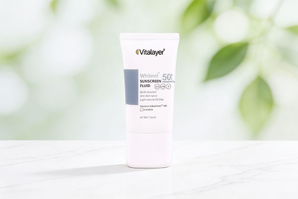 فلوئید ضد آفتاب ضد لک ویتالیر SPF50 وایت ویت