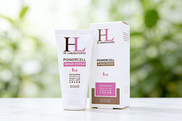 کرم ترمیم کننده اچ ال روی سطح مرمر سفید