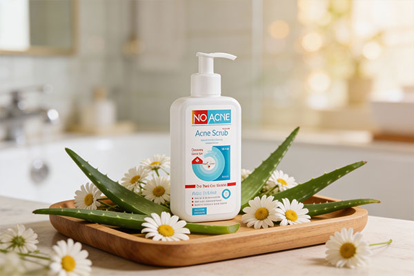 ژل اسکراب لایه بردار نو آکنه با عناصر طبیعی مراقبت از پوست