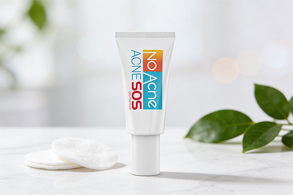 ژل ضد جوش نو آکنه روی سطح مرمر سفید