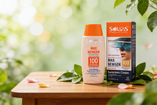 کرم ضد آفتاب مکس نیوژن SPF100 آردن سولاریس در کنار عناصر طبیعی
