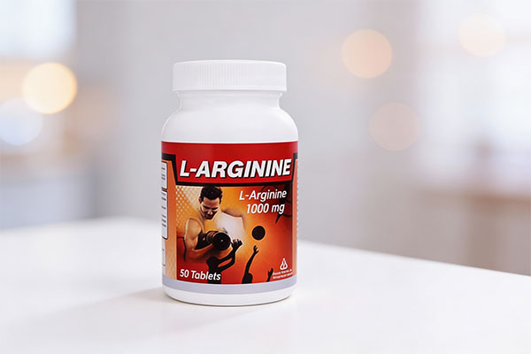 تصویر قرص ال آرژنین 1000 دانا روی سطح سفید