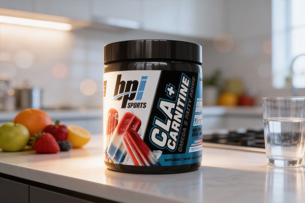 پودر سی ال ای و کارنیتین بی پی آی اسپورت در کنار مواد غذایی سالم