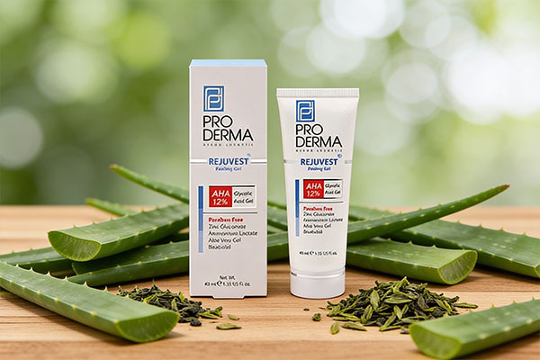 ژل AHA پرودرما همراه با عناصر طبیعی مراقبت از پوست