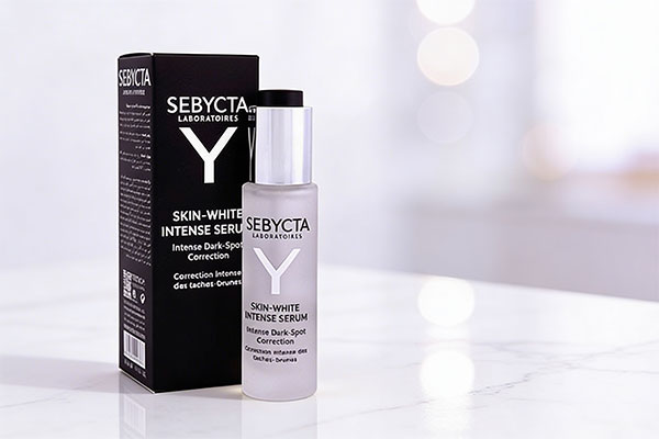 سرم ضد لک صورت سبیکتا روی سطح مرمر سفید