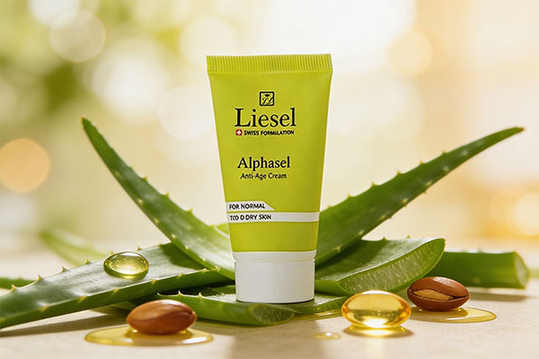 کرم لایه بردار لایسل در کنار عناصر طبیعی مراقبت از پوست