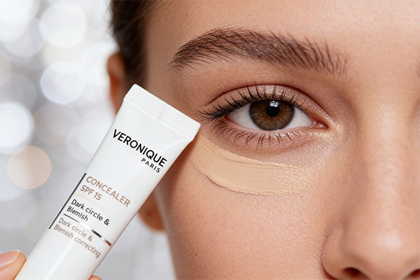 استفاده از کانسیلر ورونیک با SPF15 زیر چشم
