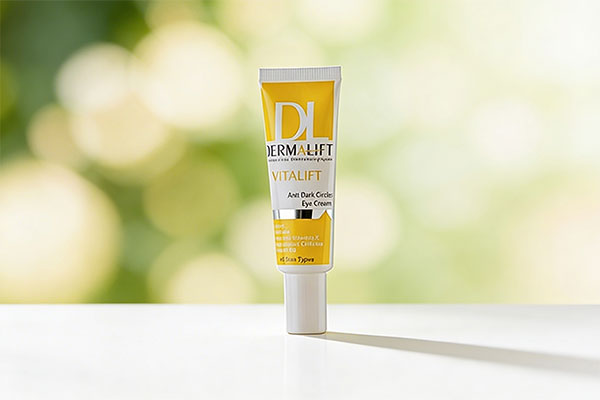 کرم دور چشم ضد تیرگی ویتالیفت درمالیفت روی سطح سفید