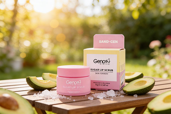 اسکراب لب ژنو با مواد طبیعی مانند آووکادو و شکر