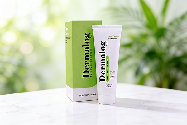 کرم جمع کننده منافذ درمالوگ روی سطح مرمر سفید