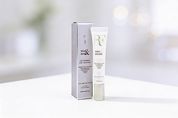 کرم فرم دهنده و شفاف کننده دور چشم رویال فم روی سطح سفید