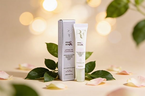 کرم روشن&zwnj;کننده دور چشم رویال فم در کنار عناصر طبیعی