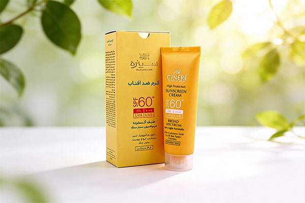 کرم ضد آفتاب SPF60 سینره مناسب انواع پوست