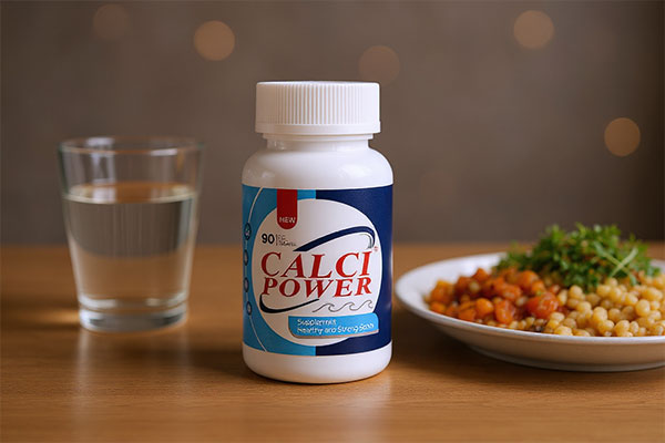 قرص کلسی پاور هولیستیکا کنار وعده غذایی سالم