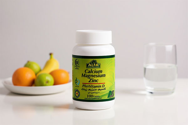 تصویر قرص کلسیم منیزیم زینک و ویتامین دی آلفا ویتامینز