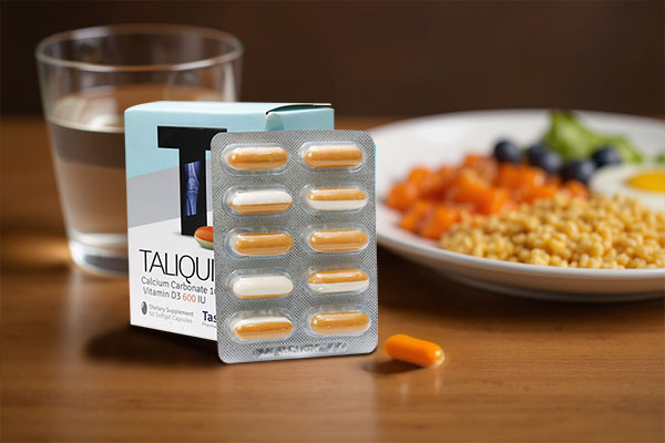 کپسول تالیکویید پلاس تسنیم کنار صبحانه سالم