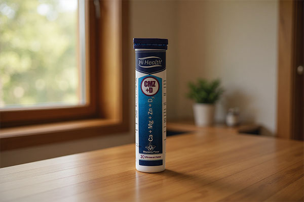 بستهبندی قرص جوشان کلسیم منیزیم زینک ویتامین د3 های هلث