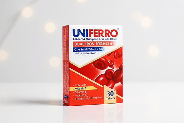 تصویر بسته‌بندی قرص یونی فرو ابیان دارو 30 عددی