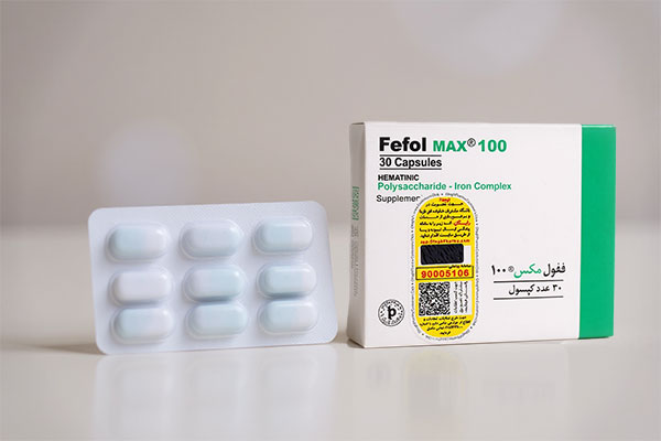 تصویر کپسول ففول مکس 100 و بسته‌بندی بلیستر